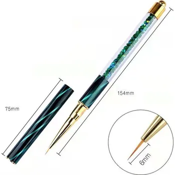 Štětec na zdobení nehtů, designový štětec na malování gelem | štětec, pomůcka na nehty - 06