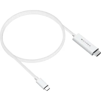 Datový kabel Hyper 4K USB-C&nbsp;na HDMI kabel - bílý HY-HD6007WHGL