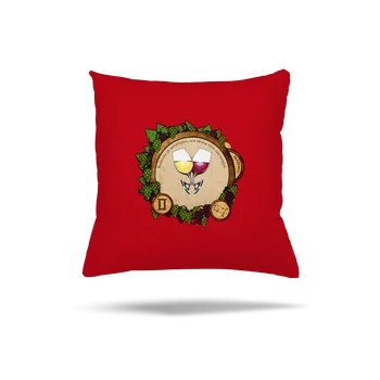 Polštář Bastard Vinný horoskop: Blíženec polštář Red