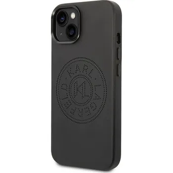Pouzdro na mobilní telefon Karl Lagerfeld PU Leather Perforated Logo Karl Lagerfeld PU kožený kryt Perforated Logo iPhone 14 - černý Černá