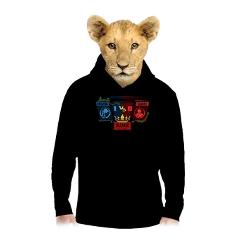 Chlapecká mikina Bastard Příroda vs. člověk dětská mikina klokanka Black