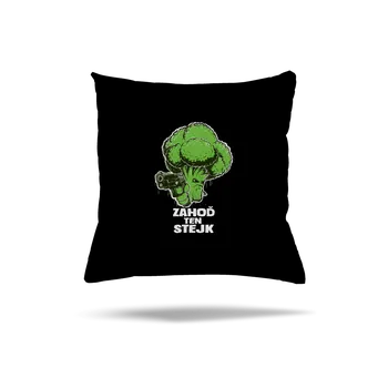 Polštář Bastard Zahoď ten stejk polštář Black