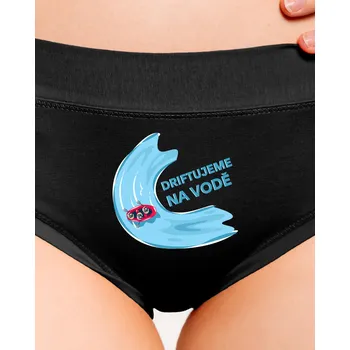 Souprava dámského spodního prádla Bastard Driftujeme na vodě dámské kalhotky Black
