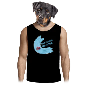 Pánské tílko Bastard Driftujeme na vodě pánské tílko Black