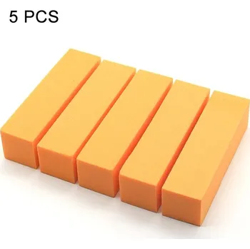 Brusný blok na nehty, leštící houbička, pilník na nehty | pilník, houbička - Oranžová - 5 ks
