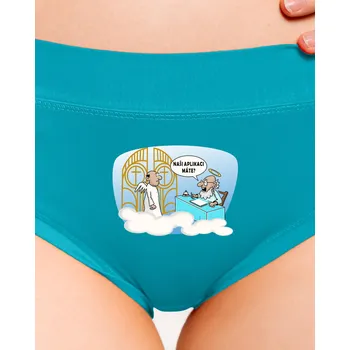 Souprava dámského spodního prádla Bastard Nebeská aplikace dámské kalhotky Turquoise