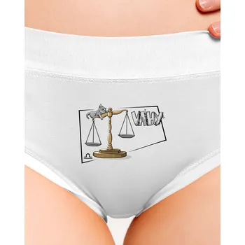 Souprava dámského spodního prádla Bastard Kočičí horoskop: Váhy dámské kalhotky White