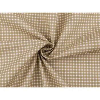 Bavlněná látka mini káro - 5 (13) béžová
