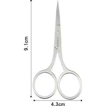 Péče o řasy a obočí Nůžky na obočí a řasy pro přesnou úpravu | manikúrní nástroj, kosmetické nůžky - Stříbro