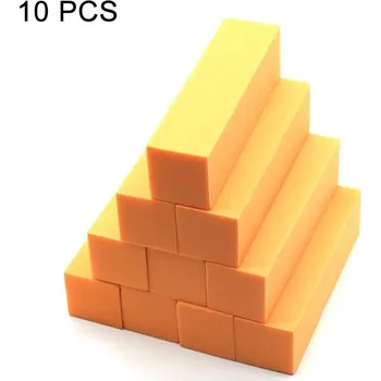 Brusný blok na nehty, leštící houbička, pilník na nehty | pilník, houbička - Oranžová - 10 ks