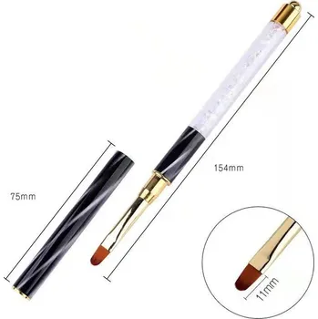 Štětec na zdobení nehtů, designový štětec na malování gelem | štětec, pomůcka na nehty - 09