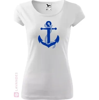 Dámské tričko Kotva velká, dámské, bílá, 3XL (Dámské tričko pro vodáky)