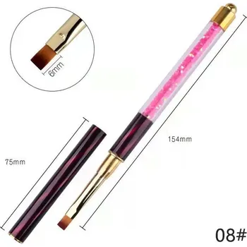 Štětec na nail art pro gelové a akrylové nehty | štětec, nástroj na nehty - 08