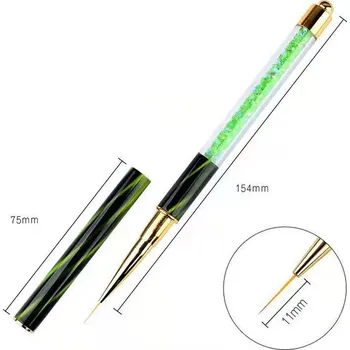 Štětec na zdobení nehtů, designový štětec na malování gelem | štětec, pomůcka na nehty - 08