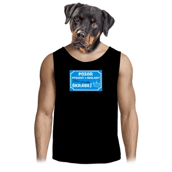 Pánské tílko Bastard Pozor, nesahat pánské tílko Black