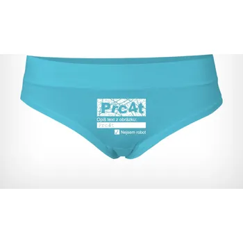 Souprava dámského spodního prádla Bastard Nejsem robot - modré kalhotky - modrá