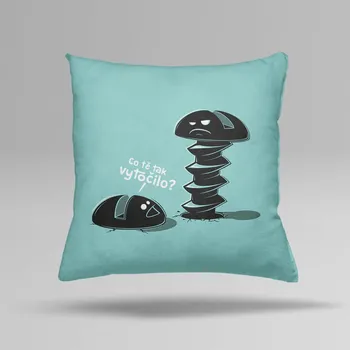 Polštář Bastard Vytočenej polštář - modrá