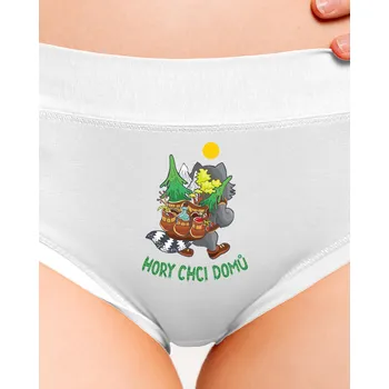 Souprava dámského spodního prádla Bastard Hory chci domů dámské kalhotky White