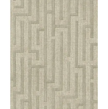 Tapeta Eijffinger Vliesová tapeta na zeď, šedo-béžová, zelená, imitace látky, 350532, Riviera Maison, Eijffinger, velikost 10 x 0,52 m