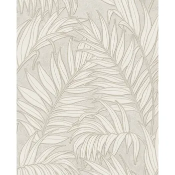 Tapeta Eijffinger Vliesová tapeta na zeď, šedo-béžová, listy, 350551, Riviera Maison, Eijffinger, velikost 10 x 0,52 m