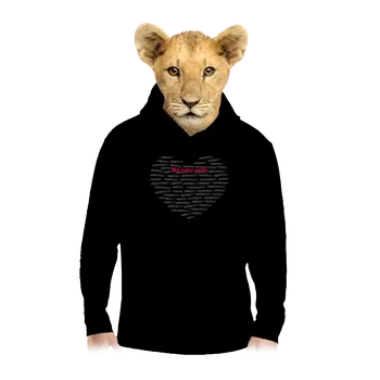 Chlapecká mikina Bastard Mé srdce patří dětská mikina klokanka Black