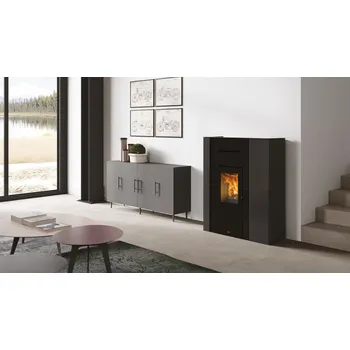 Krbová kamna Tenká peletová kamna s výměníkem EK BLADE H 15/13 kW sklo The Mind WiFi