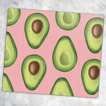 Obraz Multifunkční Skleněná Deska do Kuchyně - Avokádo Růžové Pozadí 60x52 cm