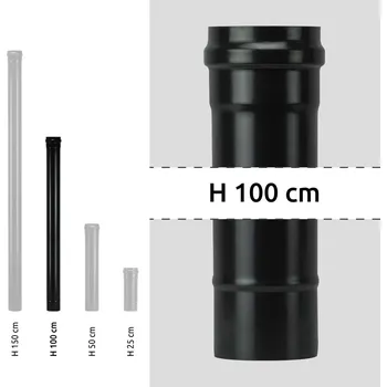 Kouřovod SAVE – Trubka kouřovod peletová kamna průměr 80-1000 mm černý matný smalt