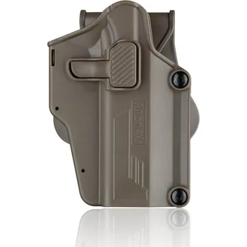 Airsoft AMOMAX Pouzdro pistolové opaskové Per-Fit™ univerzální PRAVÉ FLAT DARK EARTH