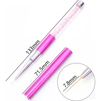 Štětec na zdobení nehtů, designový štětec na malování gelem | štětec, pomůcka na nehty - 05