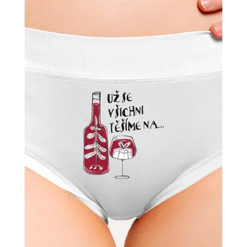 Souprava dámského spodního prádla Bastard Vánoce ve víně dámské kalhotky White