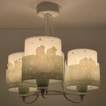 Dětské svítidlo Dalber 61717H - Dětský lustr SWEET LOVE 3xE27/60W/230V zelená