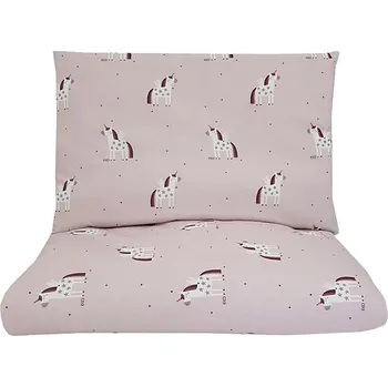 Prostěradlo EKO - Povlečení bavlněné mušelínové do postýlky UNICORN 2-dílné