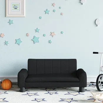 Dětská postýlka Dětská pohovka černá 70 x 45 x 30 cm textil IM_3196273