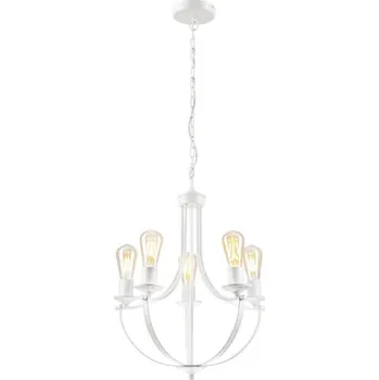 Lustr na řetězu GINA 5xE27/60W/230V bílá