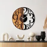 Nástěnné hodiny pr. 56 cm 1xAA dřevo/kov