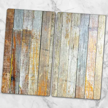 Obraz Ozdobné Skleněné Kuchyňské Desky na Krájení s Barevným Potiskem, 2 kusy 30x52 cm