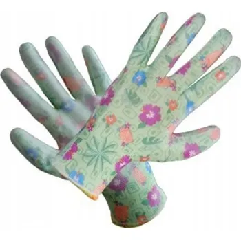Pracovní rukavice Rukavice DK Professional 472OG 7 Zelené s květinami velikost 7 - S 1 pár