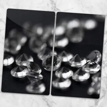 Obraz Kuchyňské Multifunkční Dekorativní Desky Tvrzené Sklo Diamanty 2x30x52