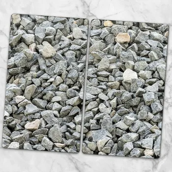 Obraz Sada tvrzených skleněných kuchyňských desek S Potiskem Kamínky 2x30x52