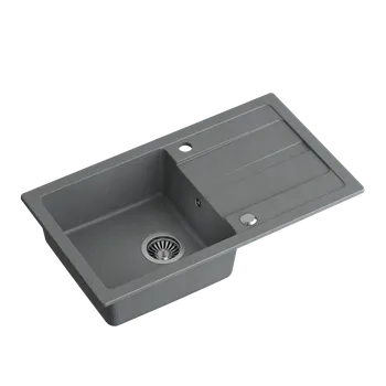 Granitový dřez Šedý kuchyňský granitový dřez QUADRON TOM 111