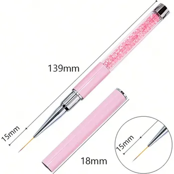 Štětec na zdobení nehtů, štětec na gel akryl nail art | štětec, doplněk - 16