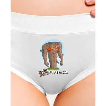 Souprava dámského spodního prádla Bastard Kůlturista dámské kalhotky White