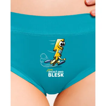Souprava dámského spodního prádla Bastard Rychlý jako blesk dámské kalhotky Turquoise