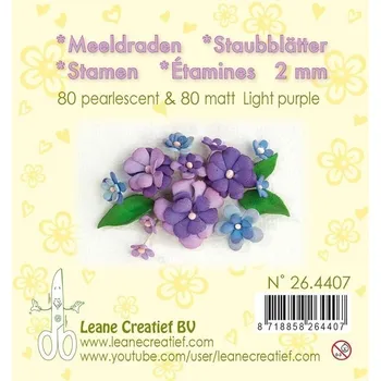 Výtvarná sada LEANE Pestíky do kvítků - světle fialové 160 ks