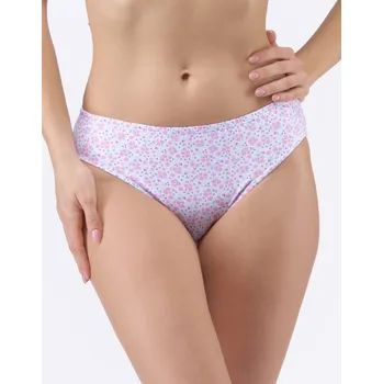 Kalhotky GINA dámské kalhotky klasické, širší bok, šité, s potiskem 10290P - bílá sacharóza - 42/44