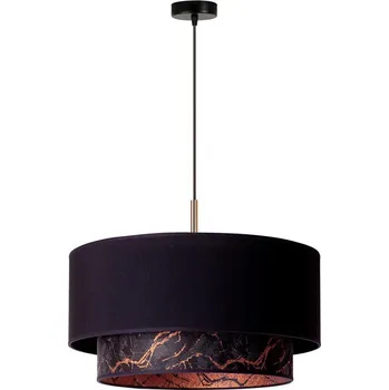 Duolla - Lustr na lanku NANTES 1xE27/15W/230V pr. 45 cm černá/měděná