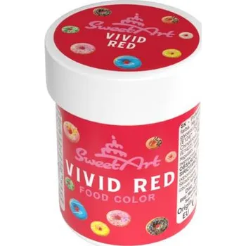 Potravinářské barvivo SweetArt gelová barva Vivid Red (30 g)