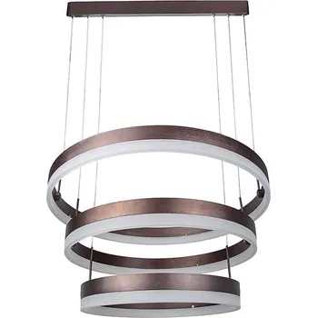 LED Stmívatelný lustr na lanku LED/86W/230V 3000K hnědá