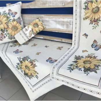 ubrus Tegatex Gobelínový ubrus - slunečnice s motýli Velikost: 40*100 cm